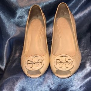 Tory Burch cream wedges